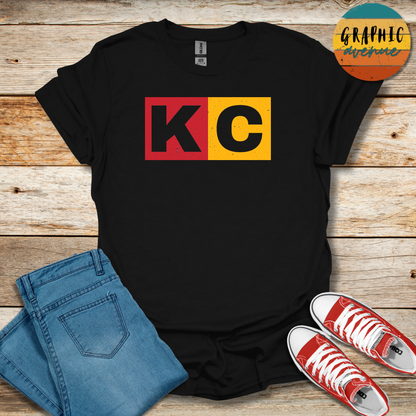 KC Tee Shirt - Kansas City Chiefs - 5 Colors Available in Youth and Adult Sizes