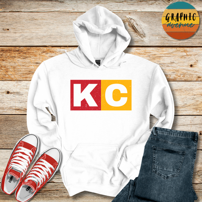 KC Hooded Sweatshirt - Kansas City Chiefs - 5 Colors Available in Youth and Adult Sizes