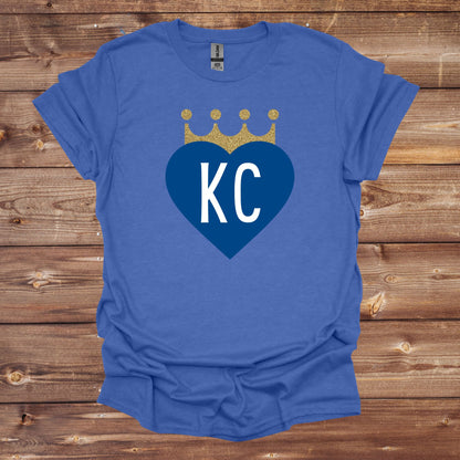 Kansas City Royals T-Shirt - Royals Heart Crown - Sports
