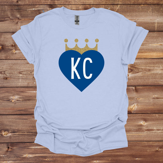 Kansas City Royals T-Shirt - Royals Heart Crown - Sports