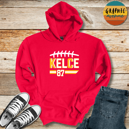 Kansas City Chiefs - Kelce 87 Chiefs Shirts  - Available in Tee Shirt, Long Sleeve Tee, Crewneck and Hooded Sweatshirt