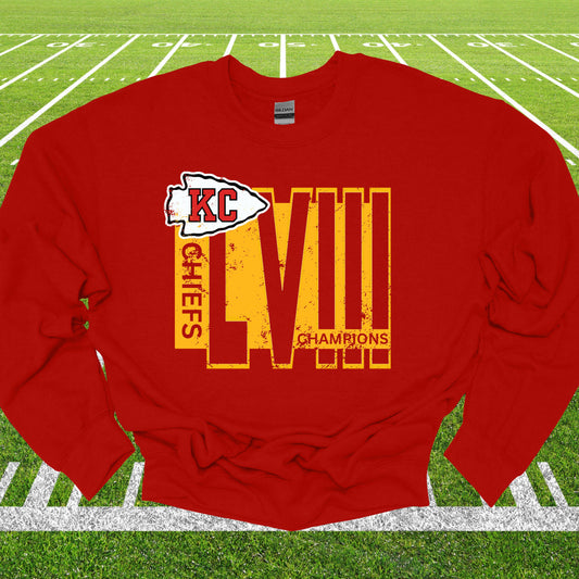 Kansas City Chiefs - 2024 Super Bowl Champions - Adult Tee Shirt, Crewneck Sweatshirts and Hoodie
