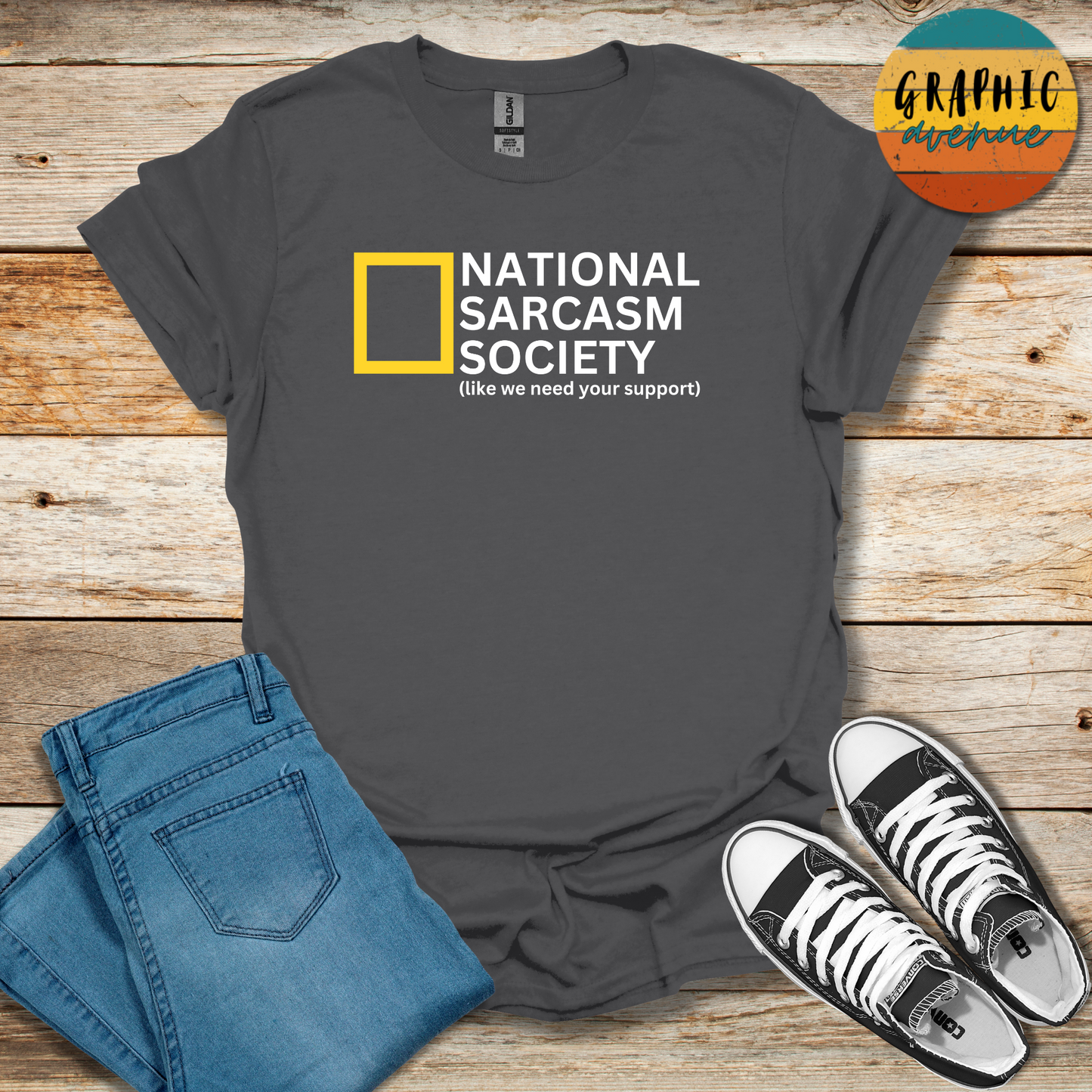 National Sarcasm Society Tee - Sayings Tee - 10 Colors Available