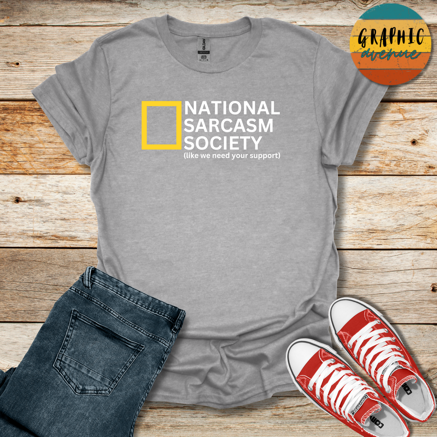 National Sarcasm Society Tee - Sayings Tee - 10 Colors Available