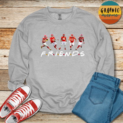 Kansas City Chiefs Friends Sweatshirt - 5 Colors Available in Youth and Adult Sizes