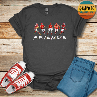 Kansas City Chiefs Friends Tee Shirt - 5 Colors Available in Youth and Adult Sizes