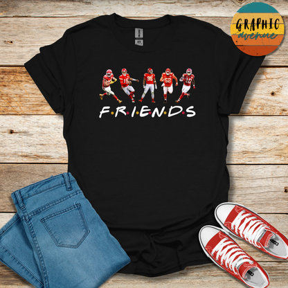 Kansas City Chiefs Friends Tee Shirt - 5 Colors Available in Youth and Adult Sizes