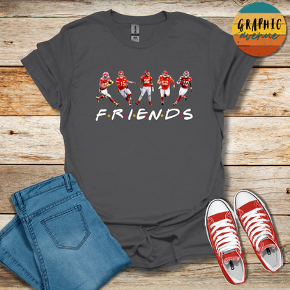 Kansas City Chiefs Friends Tee Shirt - 5 Colors Available in Youth and Adult Sizes