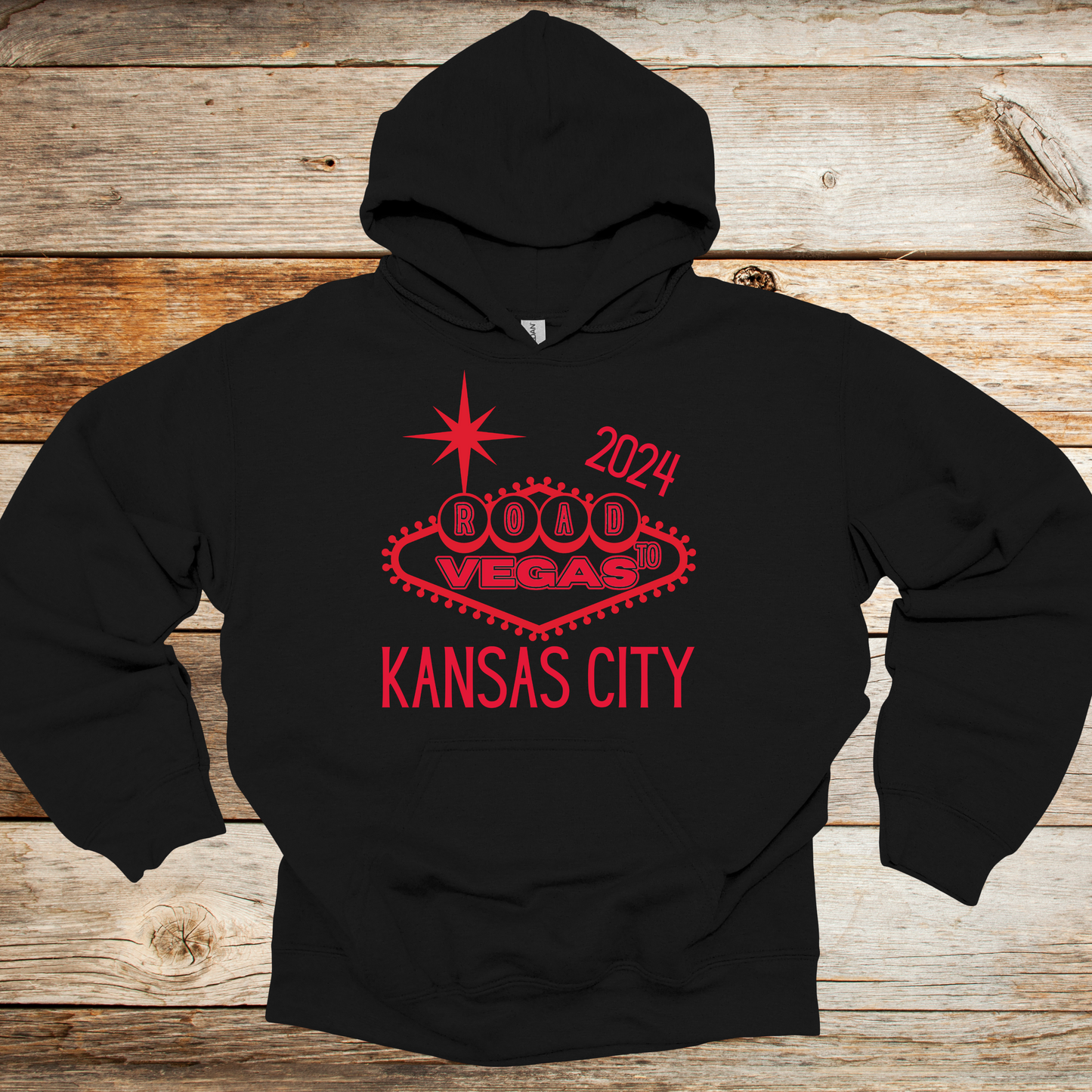 Kansas City Chiefs - Road to Vegas - Adult Tee Shirt, Crewneck Sweatshirts and Hoodie