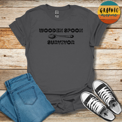 Wooden Spoon Survivor Tee - Sayings Tee - 9 Colors Available