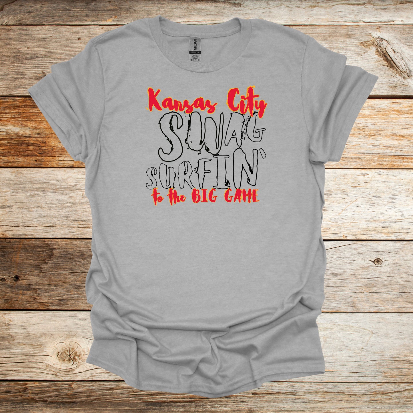 Kansas City Chiefs - Swag Surfin' - Adult Tee Shirt, Crewneck Sweatshirts and Hoodie