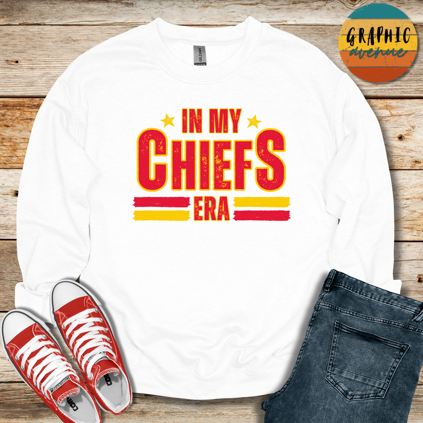 In My Chiefs Era Sweatshirt - Kansas City Chiefs - 6 Colors Available in Youth and Adult Sizes