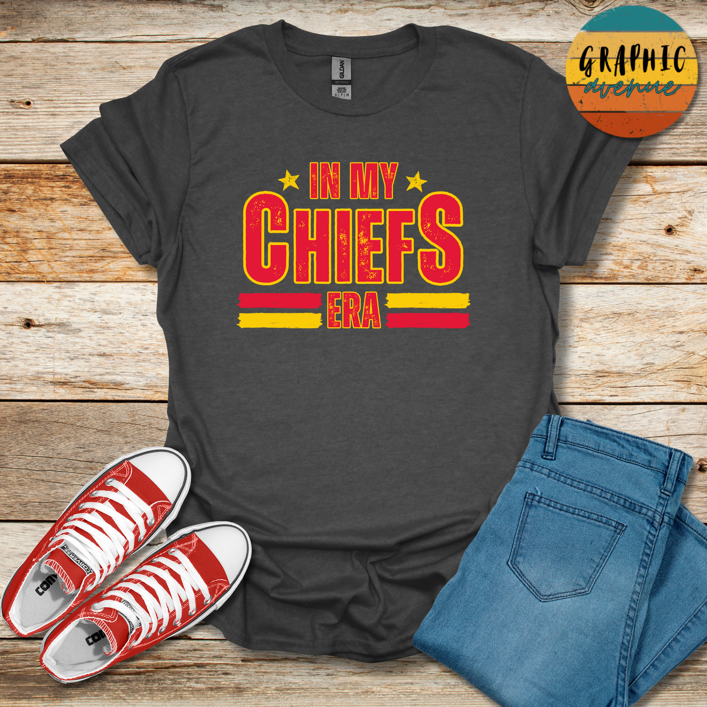 In My Chiefs Era Tee Shirt - Kansas City Chiefs - 6 Colors Available in Youth and Adult Sizes