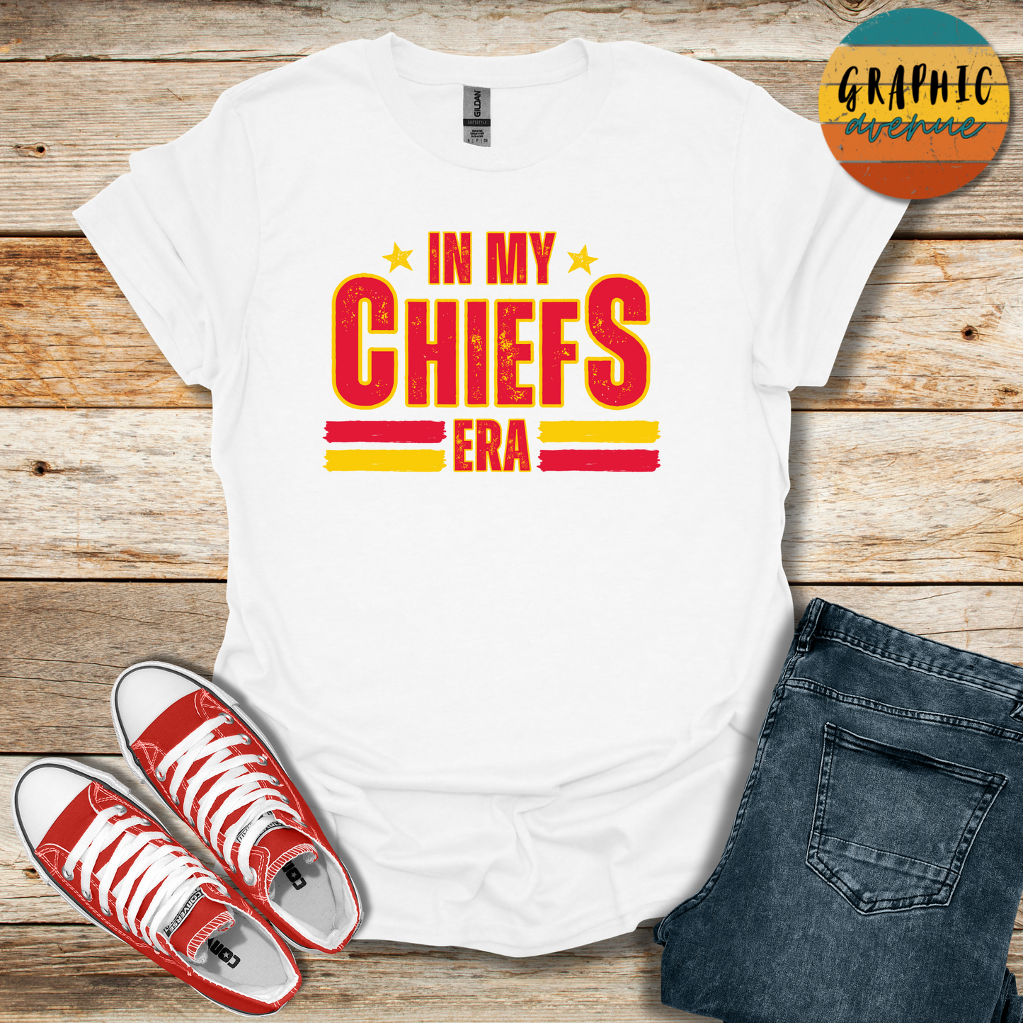 In My Chiefs Era Tee Shirt - Kansas City Chiefs - 6 Colors Available in Youth and Adult Sizes