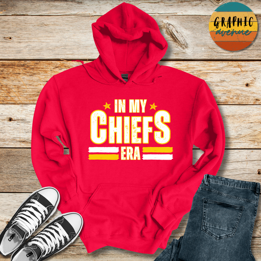 In My Chiefs Era  Hooded Sweatshirt - Kansas City Chiefs - 6 Colors Available in Youth and Adult Sizes