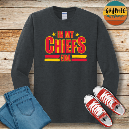 In My Chiefs Era  Long Sleeve Tee Shirt - Kansas City Chiefs - 6 Colors Available in Youth and Adult Sizes