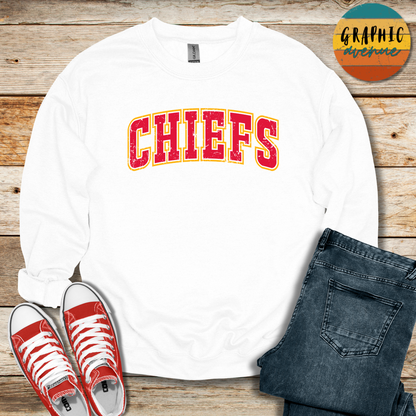 Kansas City Chiefs Sweatshirt - 6 Colors Available in Youth and Adult Sizes