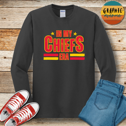 In My Chiefs Era  Long Sleeve Tee Shirt - Kansas City Chiefs - 6 Colors Available in Youth and Adult Sizes