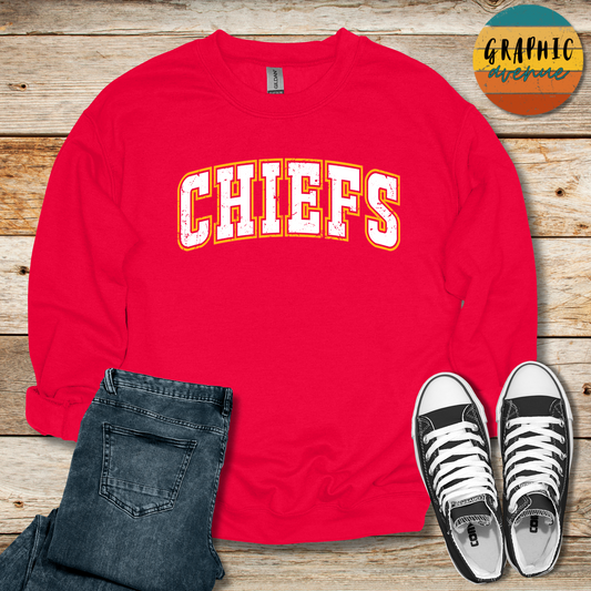 Kansas City Chiefs Sweatshirt - 6 Colors Available in Youth and Adult Sizes