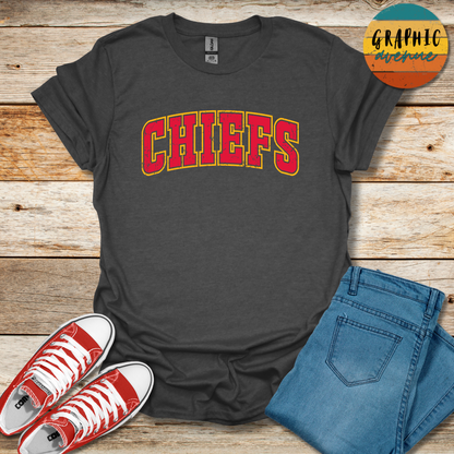 Kansas City Chiefs Tee Shirt - 6 Colors Available in Youth and Adult Sizes