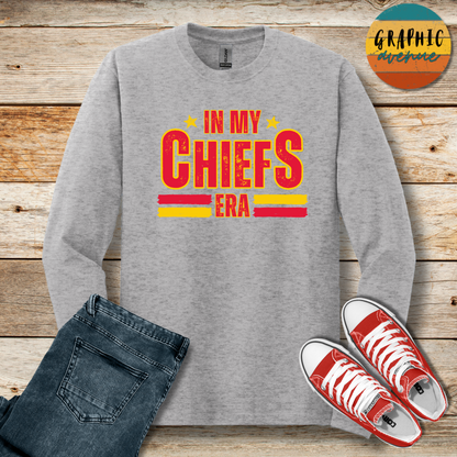 In My Chiefs Era  Long Sleeve Tee Shirt - Kansas City Chiefs - 6 Colors Available in Youth and Adult Sizes