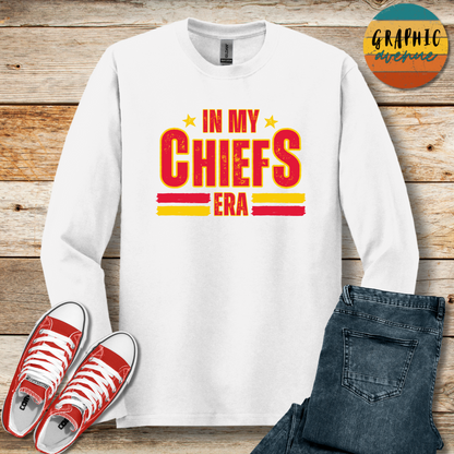 In My Chiefs Era  Long Sleeve Tee Shirt - Kansas City Chiefs - 6 Colors Available in Youth and Adult Sizes