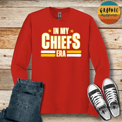 In My Chiefs Era  Long Sleeve Tee Shirt - Kansas City Chiefs - 6 Colors Available in Youth and Adult Sizes