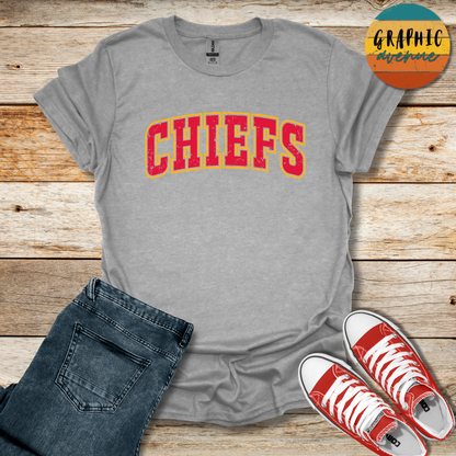 Kansas City Chiefs Tee Shirt - 6 Colors Available in Youth and Adult Sizes