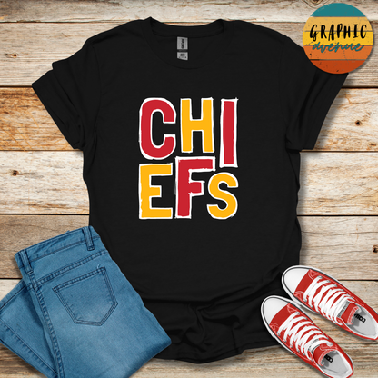 Chiefs Tee Shirt - Kansas City Chiefs - 6 Colors Available in Youth and Adult Sizes