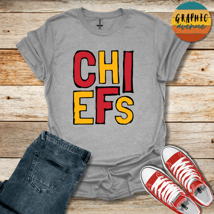 Chiefs Tee Shirt - Kansas City Chiefs - 6 Colors Available in Youth and Adult Sizes