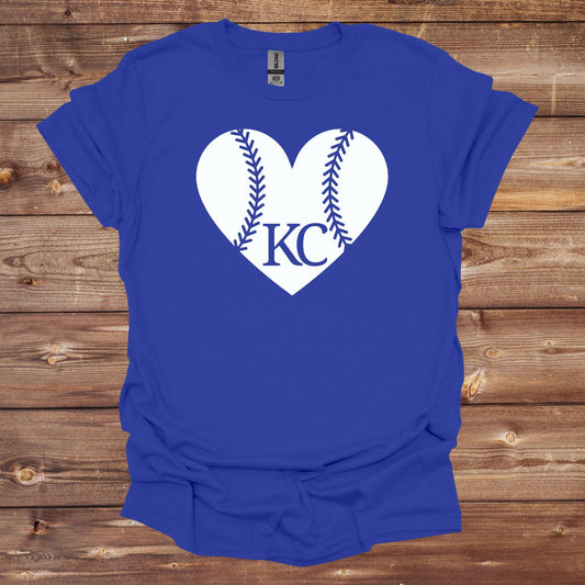 Kansas City Royals T-Shirt - Heart - Sports