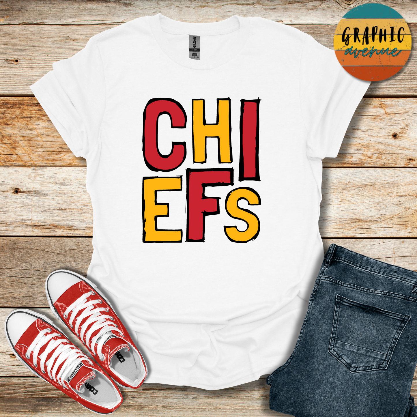 Chiefs Tee Shirt - Kansas City Chiefs - 6 Colors Available in Youth and Adult Sizes