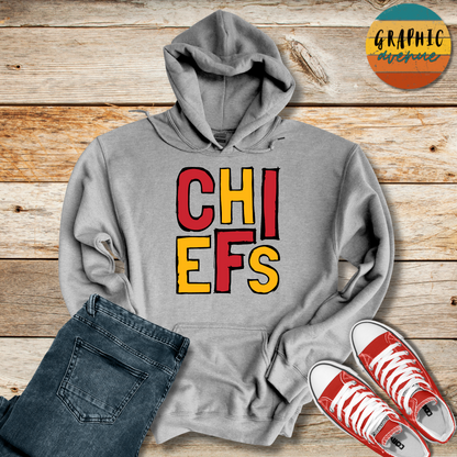 Chiefs Hooded Sweatshirt - Kansas City Chiefs - 6 Colors Available in Youth and Adult Sizes