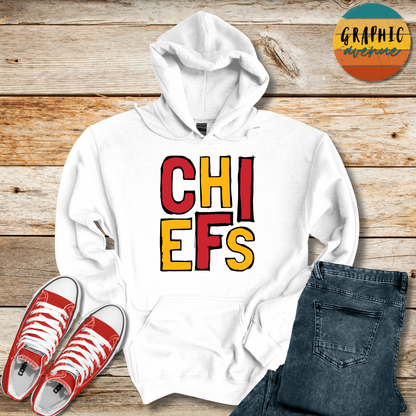 Chiefs Hooded Sweatshirt - Kansas City Chiefs - 6 Colors Available in Youth and Adult Sizes