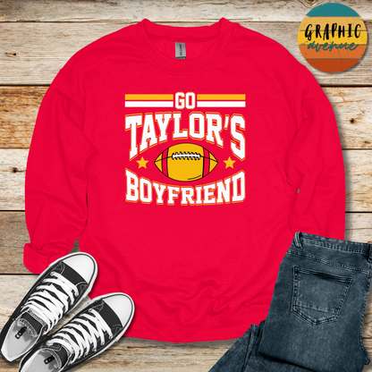 Kansas City Chiefs - Go Taylor's Boyfriend - Taylor Swift Chiefs Shirts  - Available in Tee Shirt, Long Sleeve Tee, Crewneck and Hooded Sweatshirt