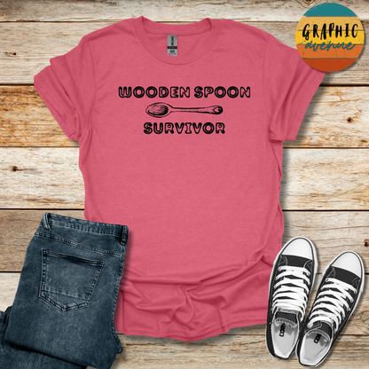 Wooden Spoon Survivor Tee - Sayings Tee - 9 Colors Available