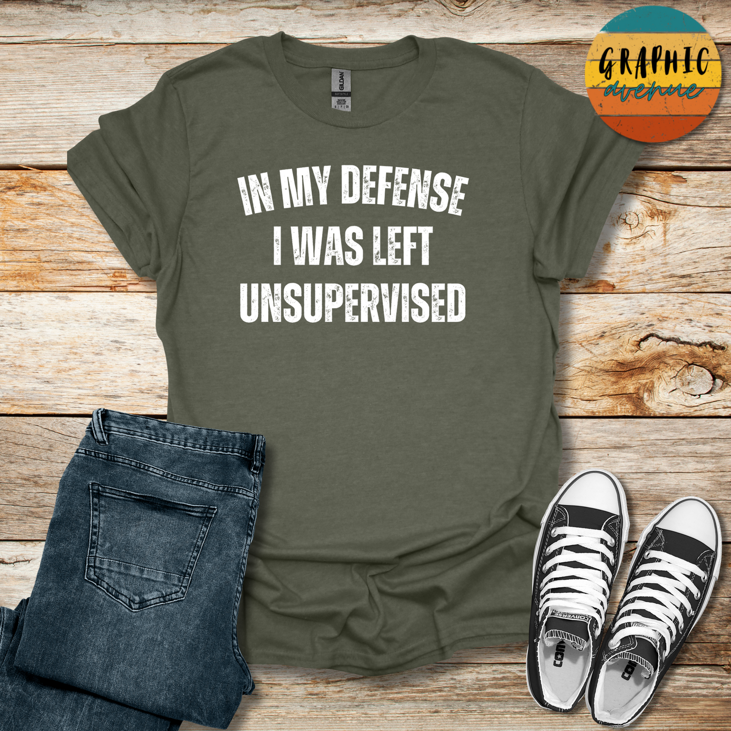 In My Defense I Was Left Unsupervised Tee - Sayings Tee - 10 Colors Available