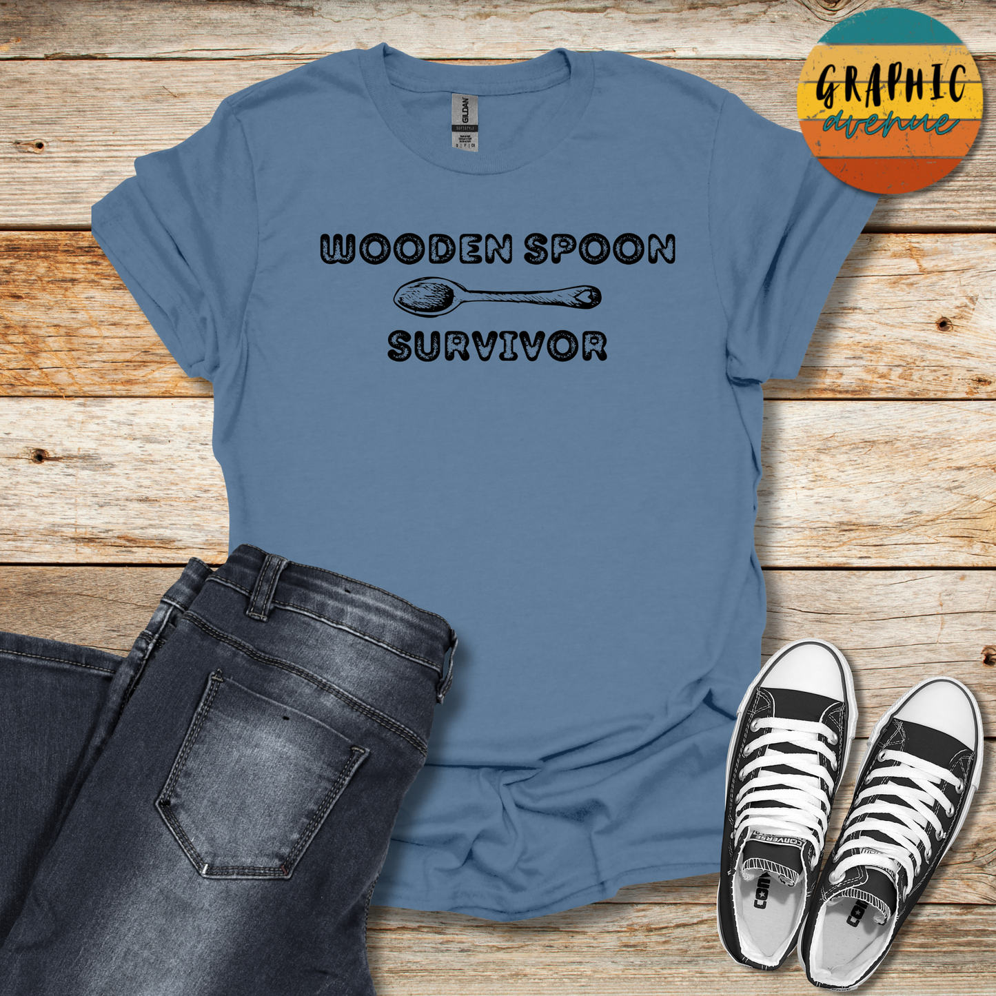 Wooden Spoon Survivor Tee - Sayings Tee - 9 Colors Available