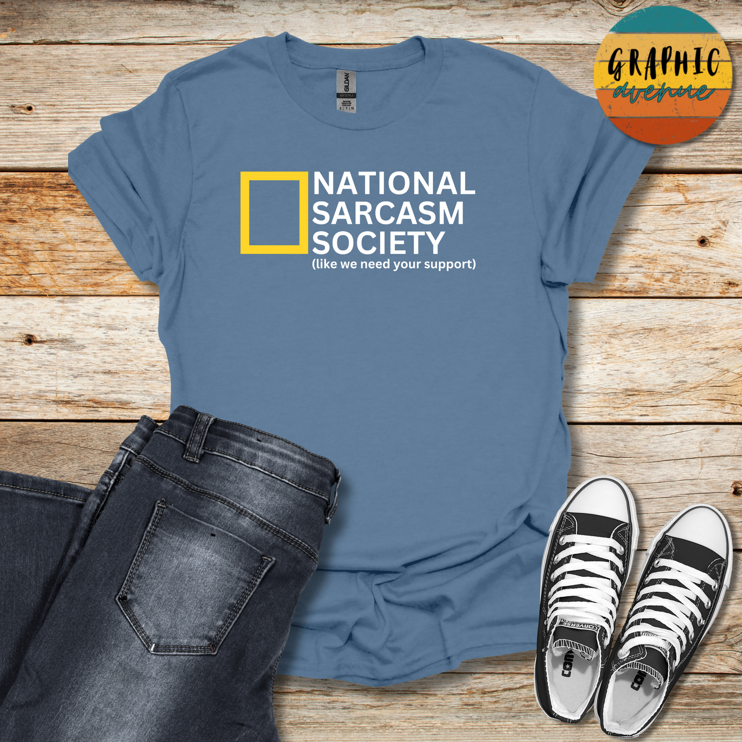 National Sarcasm Society Tee - Sayings Tee - 10 Colors Available