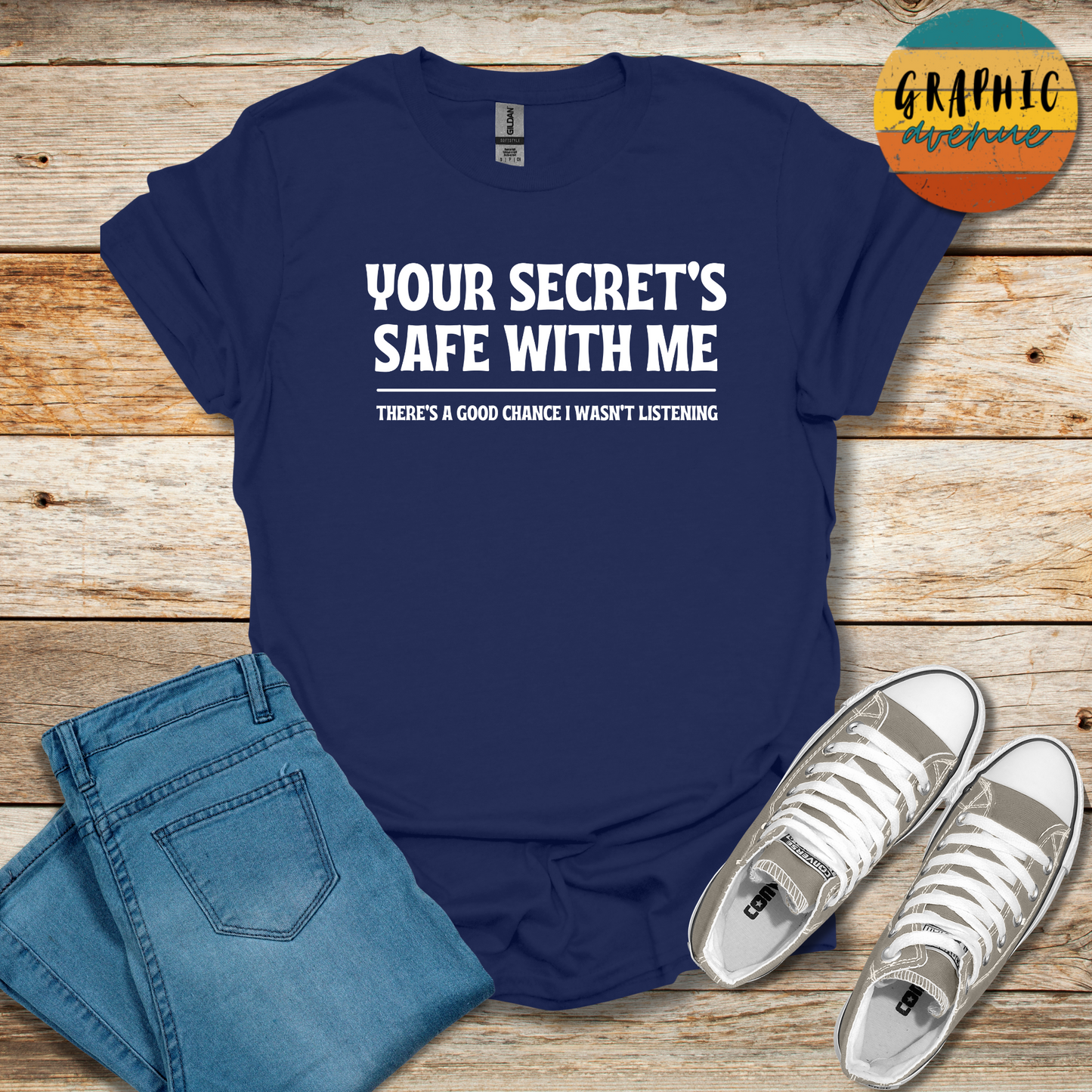 Your Secret's Safe With Me Tee - Sayings Tee - 10 Colors Available