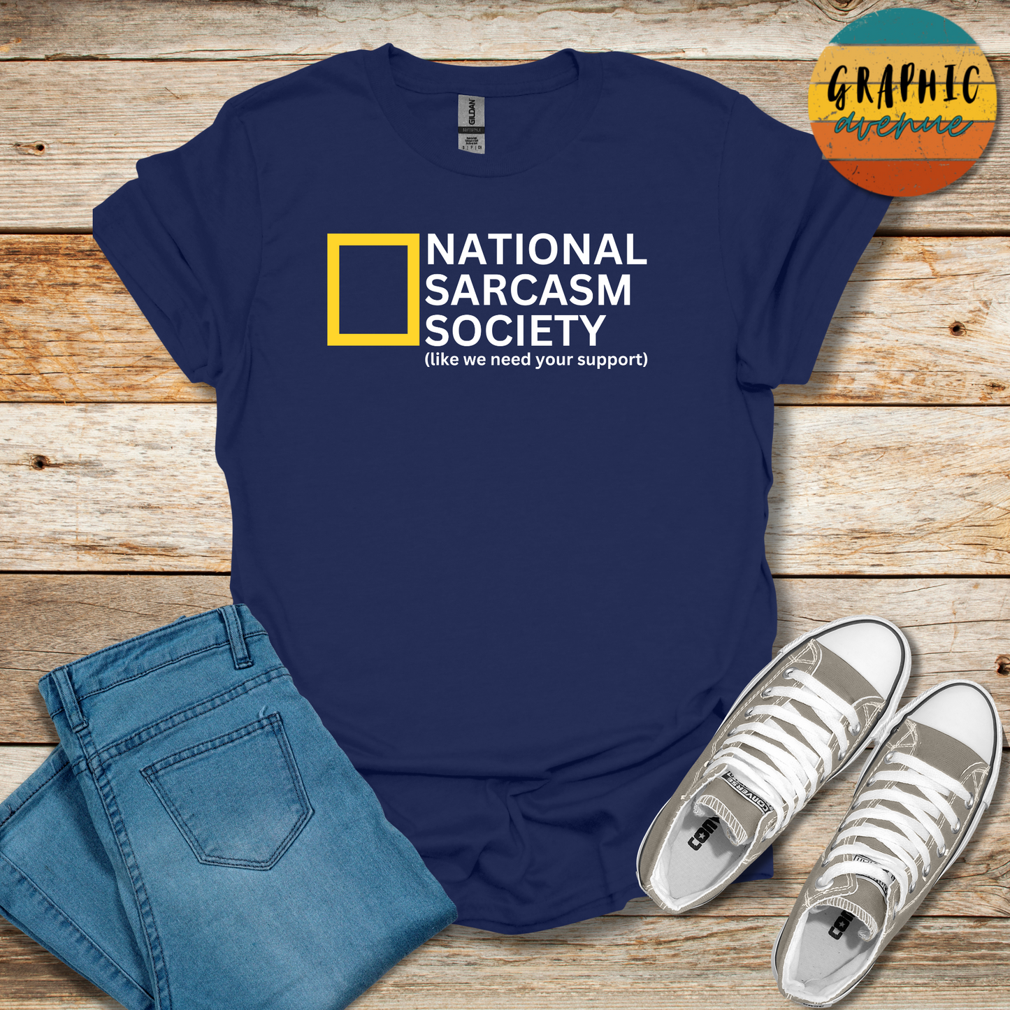 National Sarcasm Society Tee - Sayings Tee - 10 Colors Available