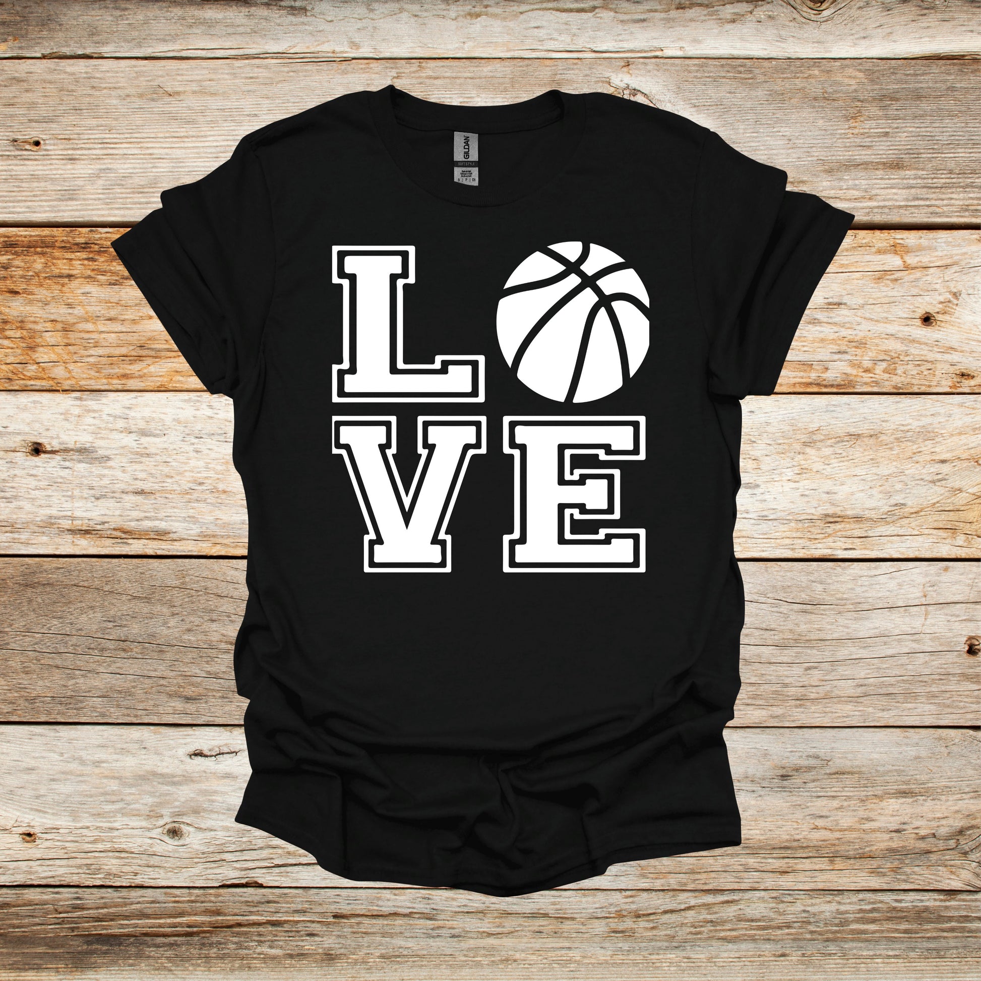 Basketball T-Shirt - Adult and Children's Tee Shirts - Sports T-Shirts Graphic Avenue Black Adult Small 