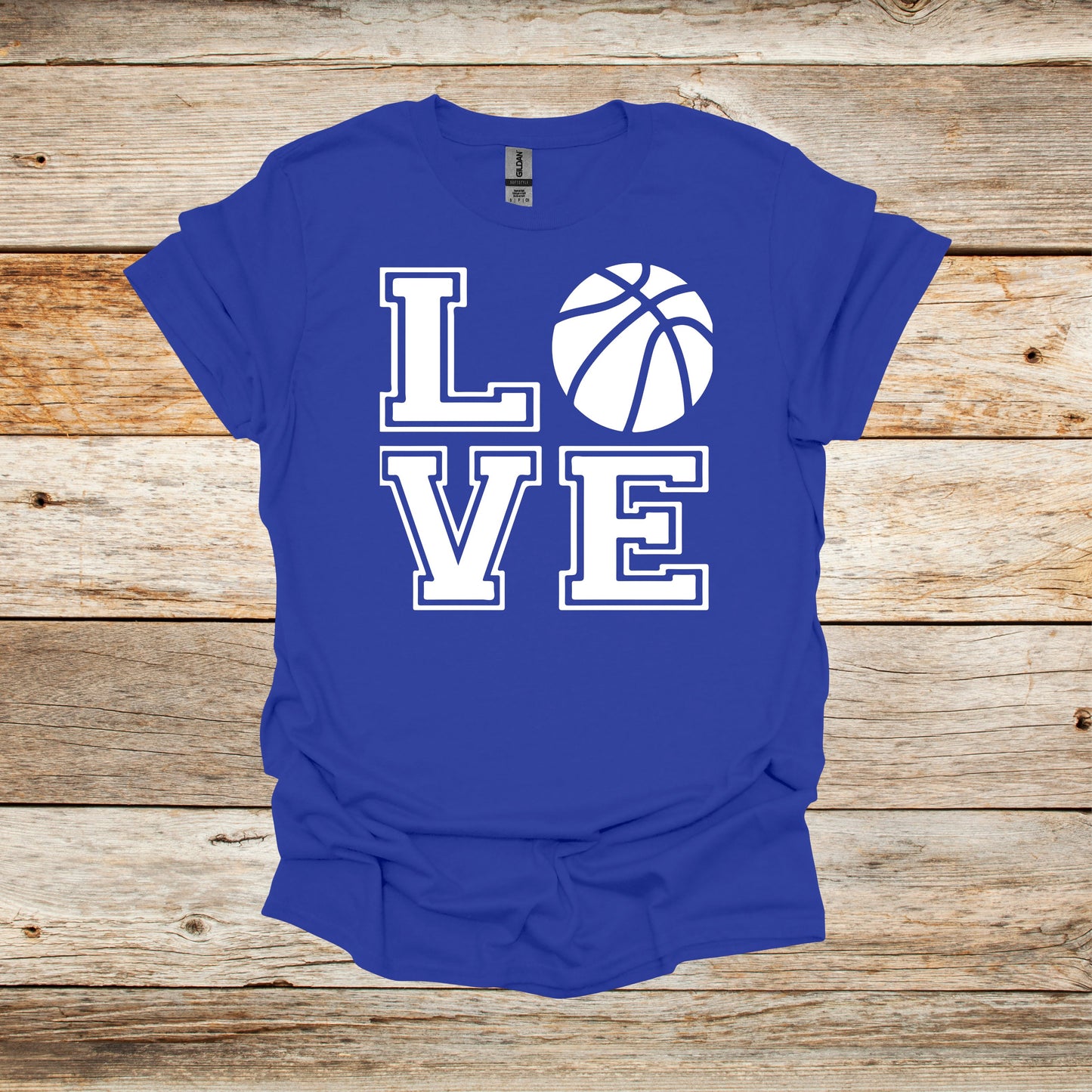 Basketball T-Shirt - Adult and Children's Tee Shirts - Sports T-Shirts Graphic Avenue Royal Blue Adult Small 