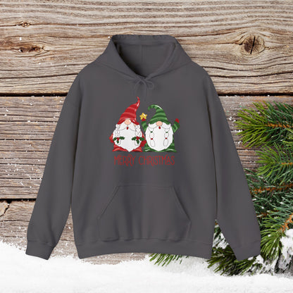 Christmas Hoodie - Gnome Merry Christmas - Cute Christmas Shirts - Youth and Adult Christmas Hooded Sweatshirt Hooded Sweatshirt Graphic Avenue Charcoal Adult Small 