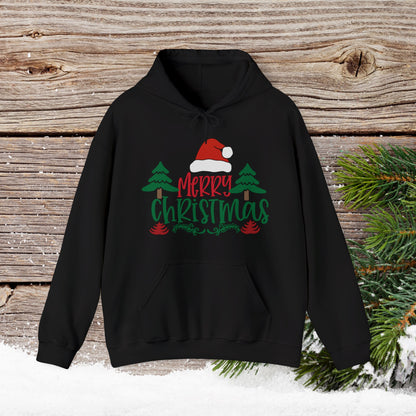 Christmas Hoodie - Merry Christmas - Cute Christmas Shirts - Youth and Adult Christmas Hooded Sweatshirt Hooded Sweatshirt Graphic Avenue Black Adult Small 