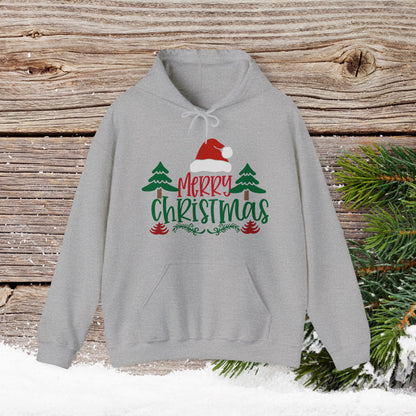 Christmas Hoodie - Merry Christmas - Cute Christmas Shirts - Youth and Adult Christmas Hooded Sweatshirt Hooded Sweatshirt Graphic Avenue Light Gray Adult Small 