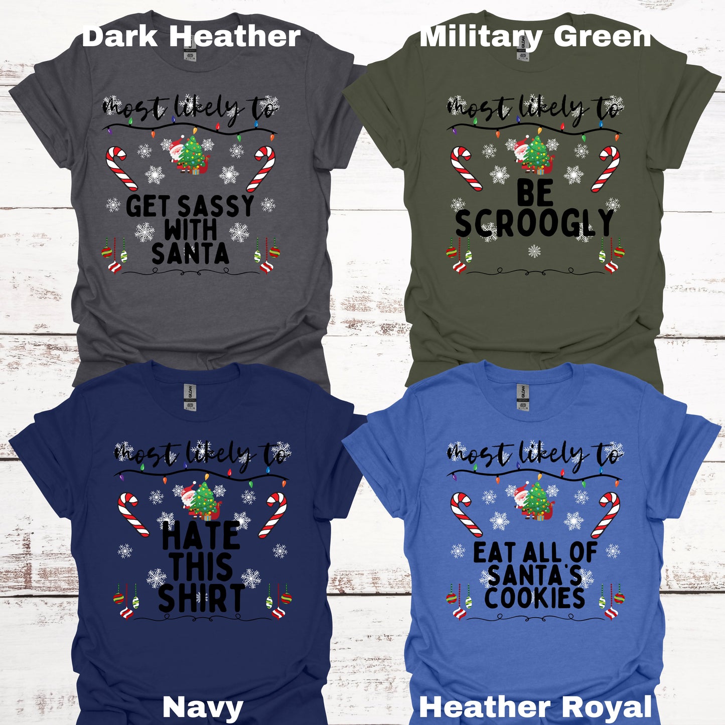 Christmas T-Shirt - Custom - Most Likely To... - Men's, Women's, and Kid's Christmas Shirts - Youth and Adult Christmas TShirts T-Shirts Graphic Avenue 