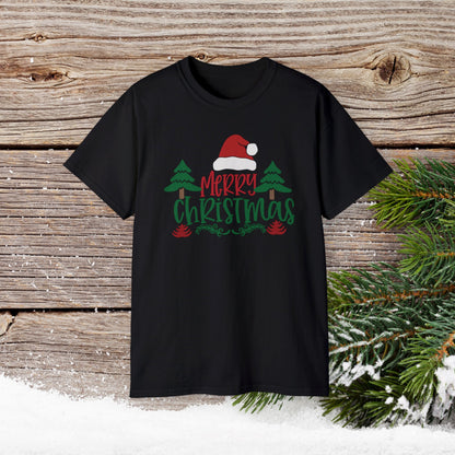 Christmas T-Shirt - Merry Christmas - Cute Christmas Shirts - Youth and Adult Christmas TShirts T-Shirts Graphic Avenue Black Adult Small 