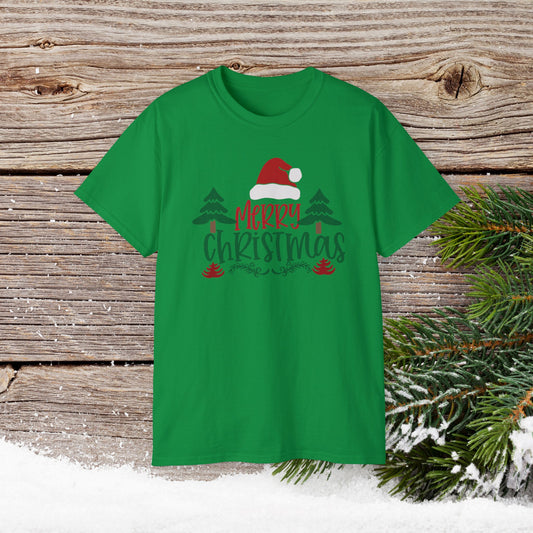 Christmas T-Shirt - Merry Christmas - Cute Christmas Shirts - Youth and Adult Christmas TShirts T-Shirts Graphic Avenue Green Adult Small 