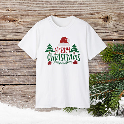 Christmas T-Shirt - Merry Christmas - Cute Christmas Shirts - Youth and Adult Christmas TShirts T-Shirts Graphic Avenue White Adult Small 